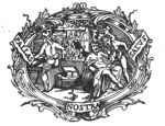 The birth of Minerva: in the smithy of Vulcan she emerges from the head of Jupiter; frame decorated with foliage, inscribed banderole