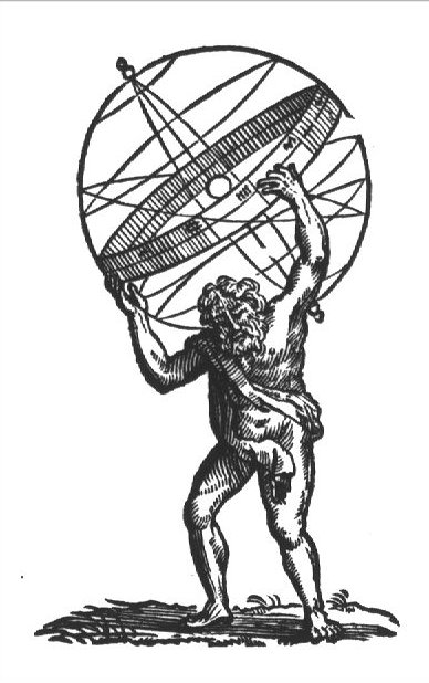 Atlas carrying an armillary sphere