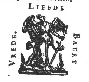 An angel holding a scythe and an open book