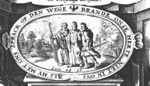 The journey to Emmaus; the two men meet Christ; decorated frame