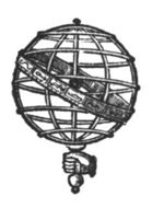 A hand holding an armillary sphere