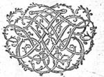 Decorated monogram, floral interlace