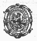 Triton blowing a conch; he is encircled by Ouroboros; decorated frame