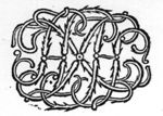 Ornament of floral forms; monogram