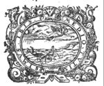 Icarus falling into the sea, Daedalus flying above him; frame decorated with festoons, vases with flowers and birds
