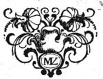 Ornamental flowers; shield with monogram "M.V.L."