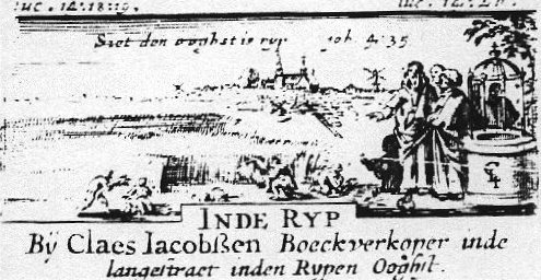 Christ showing his disciples the harvest; landscape with silhouette of De Rijp; monogram "C.L.I."