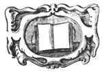 Open book in decorated frame