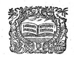 Open book with notation of music; frame decorated with festoons and hybrid beings of mixed human and animal shape
