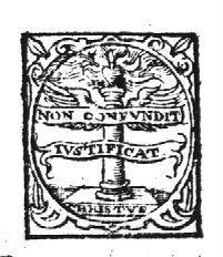 A column with wings, on top of the column a heart surrounded by flames; on the base of the column the inscription 'CHRISTVS'; two banderoles with inscription; decorated frame