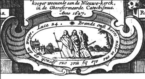 The journey to Emmaus; the two men meet Christ