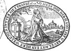 David is kneeling and looking up; an open book on the ground in front of him; a harp and a lit lantern; city-view in the background; Jahweh-tetragram