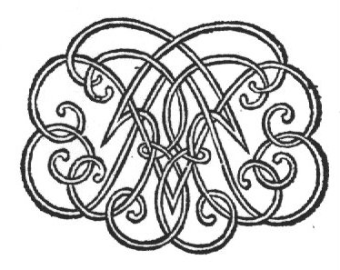 Decorated monogram, abstract interlace