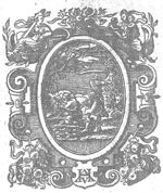 The sacrifice of Isaac: when Abraham has his sword raised to kill the blindfolded Isaac, an angel restrains him; frame decorated with personifications of Faith (woman with cross) and Charity (woman with two children), festoons and a basket of fruit and flowers; monogram "A.V.H"
