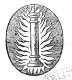 A pillar (Dutch: 'kolom') of fire