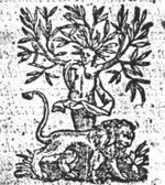Daphne(?) and lion