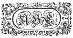 Inscription "A.B.C." in decorated frame