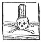Skull with hourglass and bones