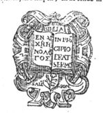 Open bible with Greek and Latin inscription against a background of scrollwork; coat of arms of Salenson; decorated frame