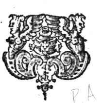 Ornamental elements: hybrids of mixed human and animal shape, mascarons and lions's head; 'Hausmarke' and initials "P.A.V.R."(?)