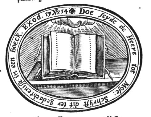 Open book on a table; cloud and sunlight above it