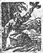 Elijah fed by the ravens (Dutch: 'raven'): while the prophet is living by the brook, ravens bring him food