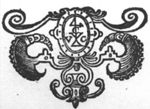 Ornamental device with 'Hausmarke' and initials "V.C." (Vincent Casteleyn)