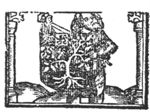 A 'wild man' holding the coat of arms of 's-Hertogenbosch; columns to the sides