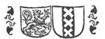 The coat of arms of Amsterdam and a coat of arms with a lion