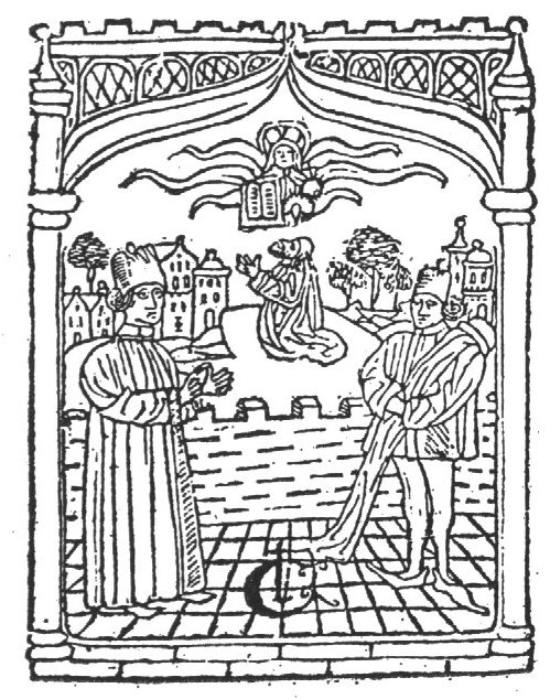 Monogram "t.G." (included in a woodcut illustration related to the text)