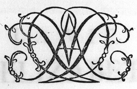 Decorated monogram, interlace