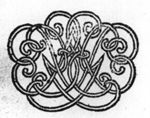 Decorated monogram, abstract interlace