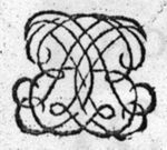 Decorated monogram, abstract interlace