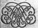 Decorated monogram, abstract interlace