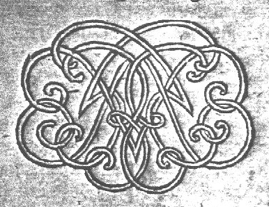 Decorated monogram, abstract interlace