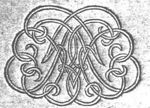 Decorated monogram, abstract interlace