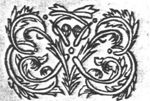 Decorated monogram, floral interlace