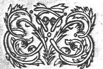 Decorated monogram, floral interlace