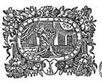 David, crowned and enthroned, as psalmist with a harp, his sceptre on the ground; Jahweh-tetragram; frame decorated with festoons and mascaron; 'Hausmarke' and initials "G.H.B."