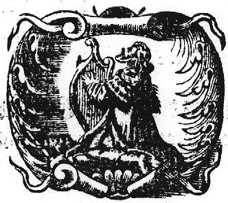David as psalmist; decorated frame