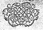 Decorated monogram, floral interlace