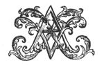 Decorated monogram "A.V.", floral interlace