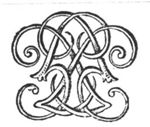 Decorated monogram, abstract interlace