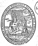 'House built upon a rock, house built upon sand': landscape with castle on a rock formation