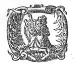David playing harp, sceptre and crown on the floor in front of him; decorated frame