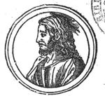 Profile 'portrait' of Christ in a circle