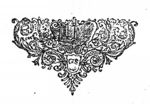 Open book in decorative frame; initials "G.S."