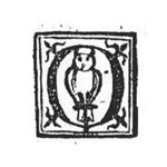 Owl; circle in a square frame