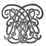 Decorated monogram, abstract interlace