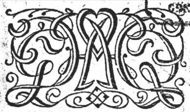 Decorated monogram "G.H.", abstract interlace